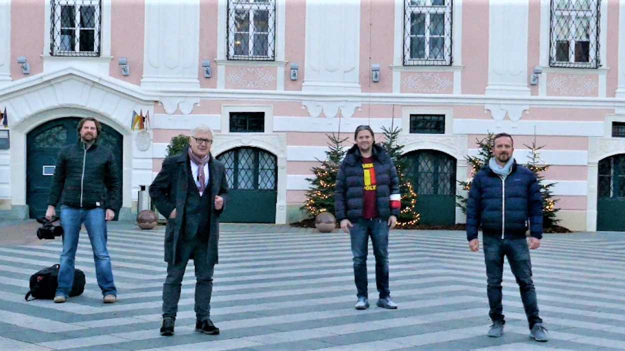 Masterminds hinter den "Stadtments" St. Pölten: Bernhard Brunnthaler, Andreas Spannring, Dominik Mesner und Matthias Weiländer. Foto: Beate Steiner