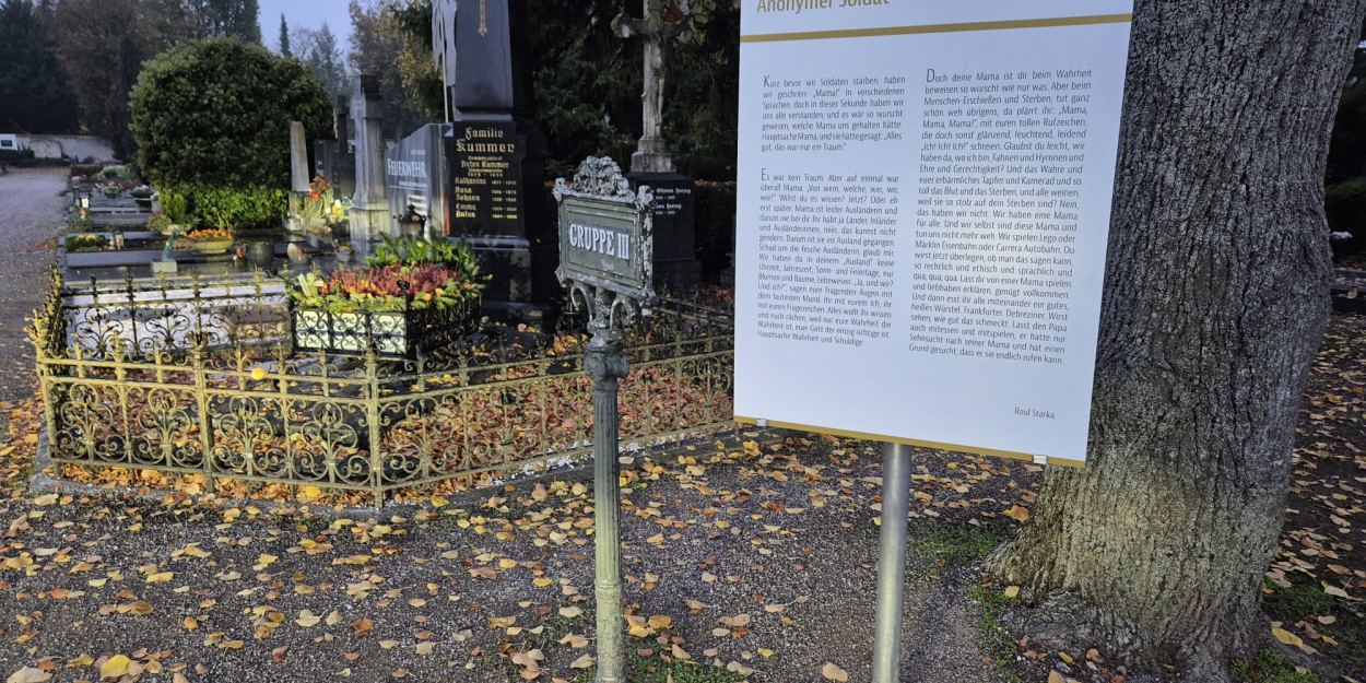 Hauptfriedhof St. Pölten - Beschilderung. Foto: Matthias Weiländer