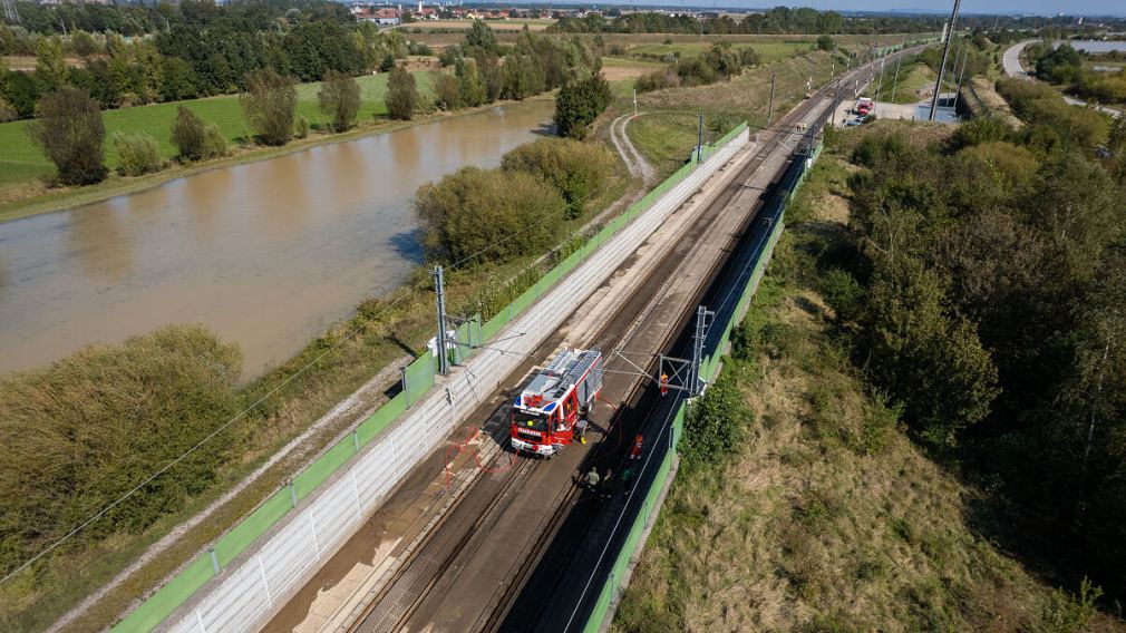 Hochwasserschäden auf der neuen Weststrecke. (Foto: ÖBB/Mayer)