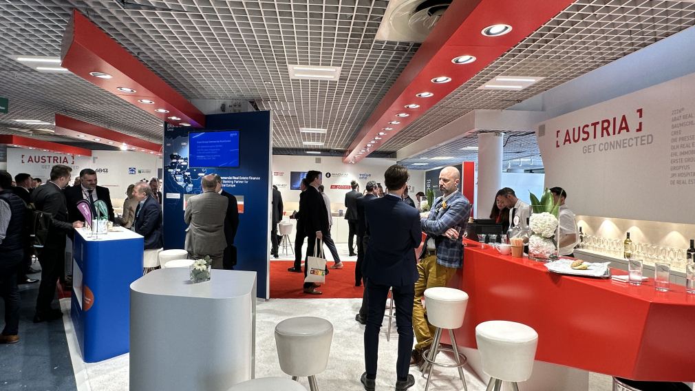 St. Pölten präsentierte sich auf der MIPIM in Cannes im „Austria-Pavillon“. (Foto: zVfg.)