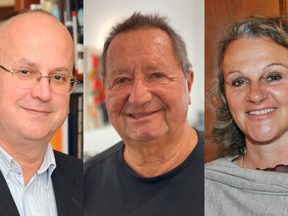 Die Jakob-Prandtauer-PreisträgerInnen 2022: HR Dr. Thomas Karl, Dr. Karl-Heinz Maringer und Dr. Brigitte Fürle. (Fotos: Stadtarchiv)
