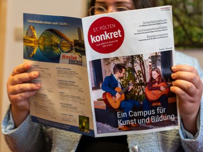 Das neue St. Pölten Konkret Magazin. (Foto: Christian Krückel)