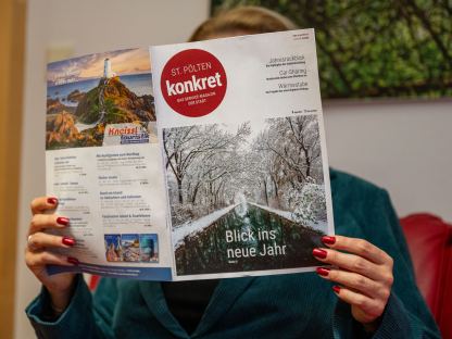 Das neue St. Pölten Konkret Magazin. (Foto: Christian Krückel)